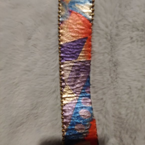 Belts by Simon metallic multi colored leather belt large - Picture 8 of 16
